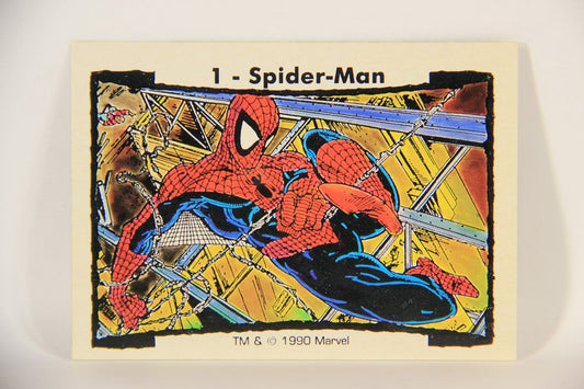 Spider-Man Todd McFarlane Marvel 1990 Trading Card #1 Spider-Man ENG Puzzle Card L011184