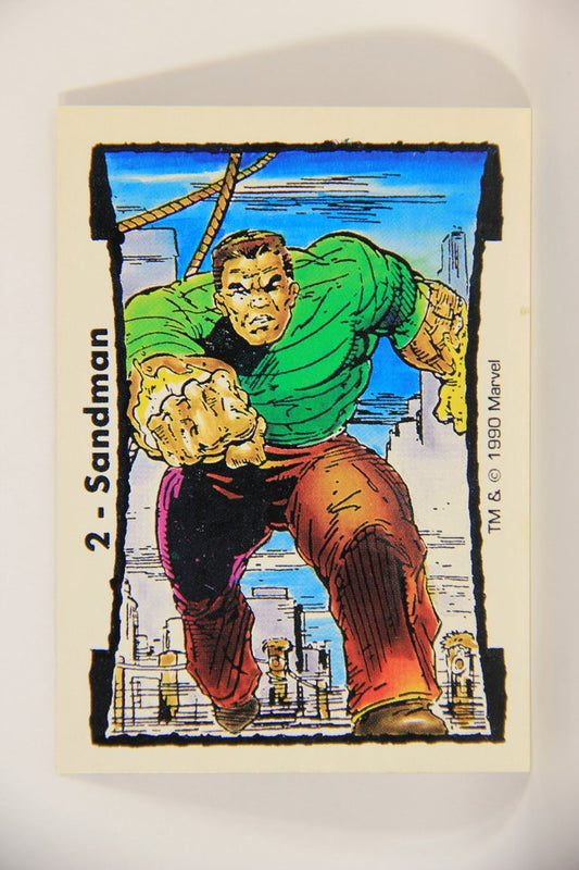 Spider-Man Todd McFarlane Marvel 1990 Trading Card #2 Sandman ENG Puzzle Card L011185