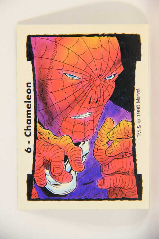 Spider-Man Todd McFarlane Marvel 1990 Trading Card #6 Chameleon ENG Puzzle Card L011189