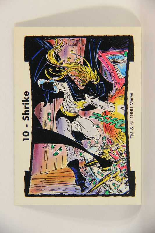 Spider-Man Todd McFarlane Marvel 1990 Trading Card #10 Shrike ENG Puzzle Card L011193