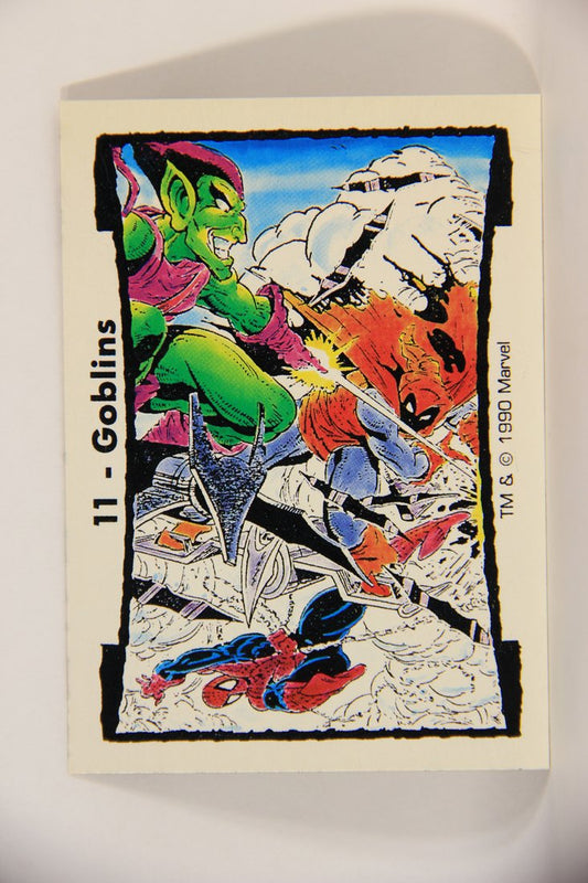 Spider-Man Todd McFarlane Marvel 1990 Trading Card #11 Goblins ENG Puzzle Card L011194