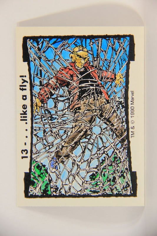 Spider-Man Todd McFarlane Marvel 1990 Trading Card #13 Like A Fly ENG Puzzle Card L011196