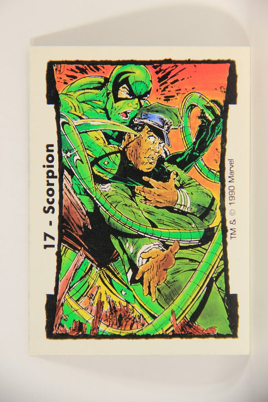 Spider-Man Todd McFarlane Marvel 1990 Trading Card #17 Scorpion ENG Puzzle Card L011200