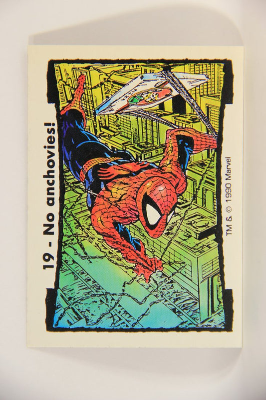 Spider-Man Todd McFarlane Marvel 1990 Trading Card #19 No Anchovies ENG Puzzle Card L011202