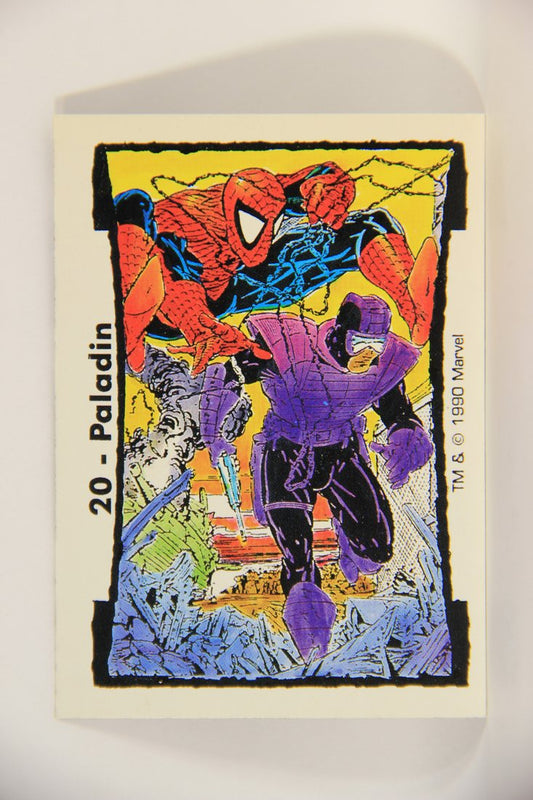 Spider-Man Todd McFarlane Marvel 1990 Trading Card #20 Paladin ENG Puzzle Card L011203