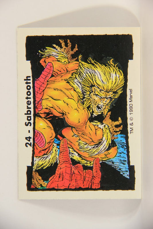 Spider-Man Todd McFarlane Marvel 1990 Trading Card #24 Sabretooth ENG Puzzle Card L011207