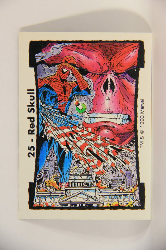 Spider-Man Todd McFarlane Marvel 1990 Trading Card #25 Red Skull ENG Puzzle Card L011208