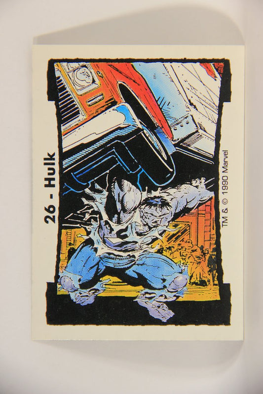 Spider-Man Todd McFarlane Marvel 1990 Trading Card #26 Hulk ENG Puzzle Card L011209