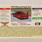 Musclecars 1992 Trading Card #85 - 1970 Plymouth Superbird L011427