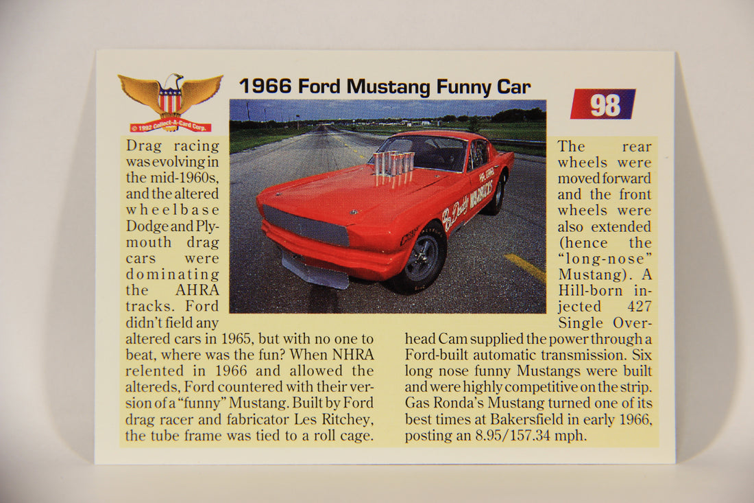 Musclecars 1992 Trading Card #98 - 1966 Ford Mustang Funny Car L011440