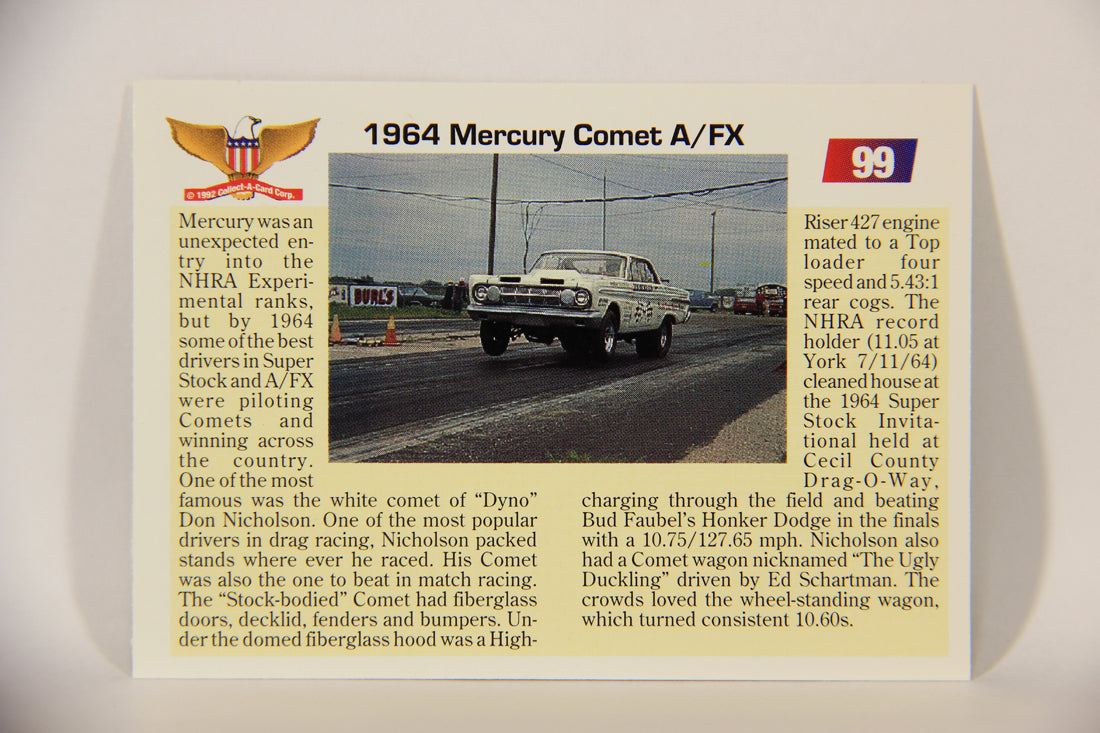 Musclecars 1992 Trading Card #99 - 1964 Mercury Comet A/FX L011441