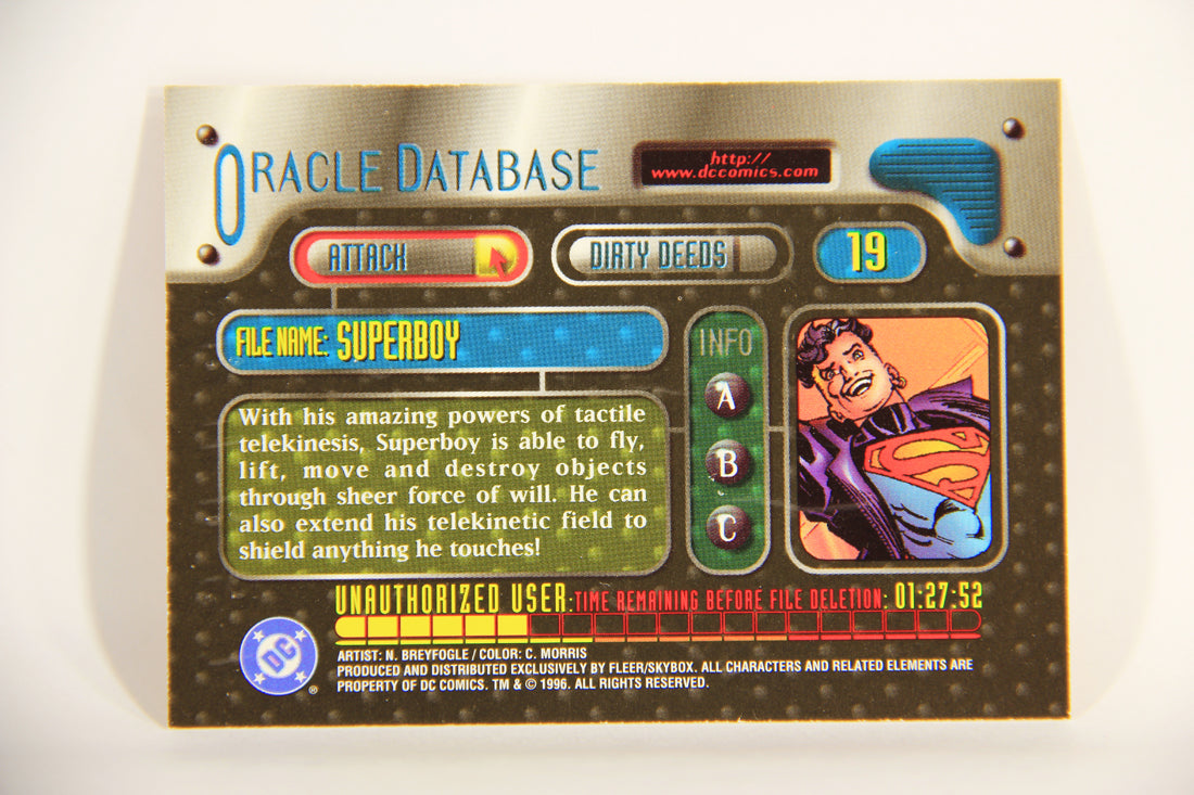 DC Outburst Firepower 1996 Trading Card #19 Superboy Embossed Card L011504