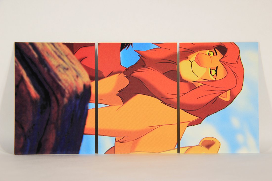 The Lion King 1994 Triptych Trading Cards #103-105 Presentation Of Simba ENG L011807