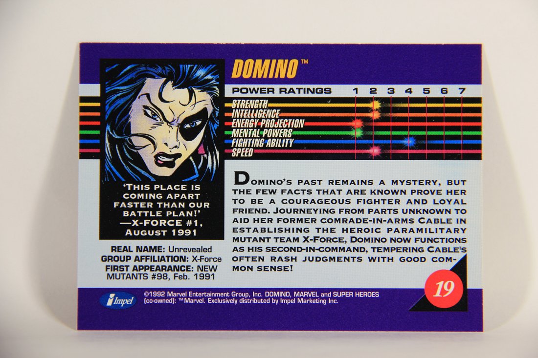 1992 Marvel Universe Series 3 Trading Card #19 Domino ENG L011882