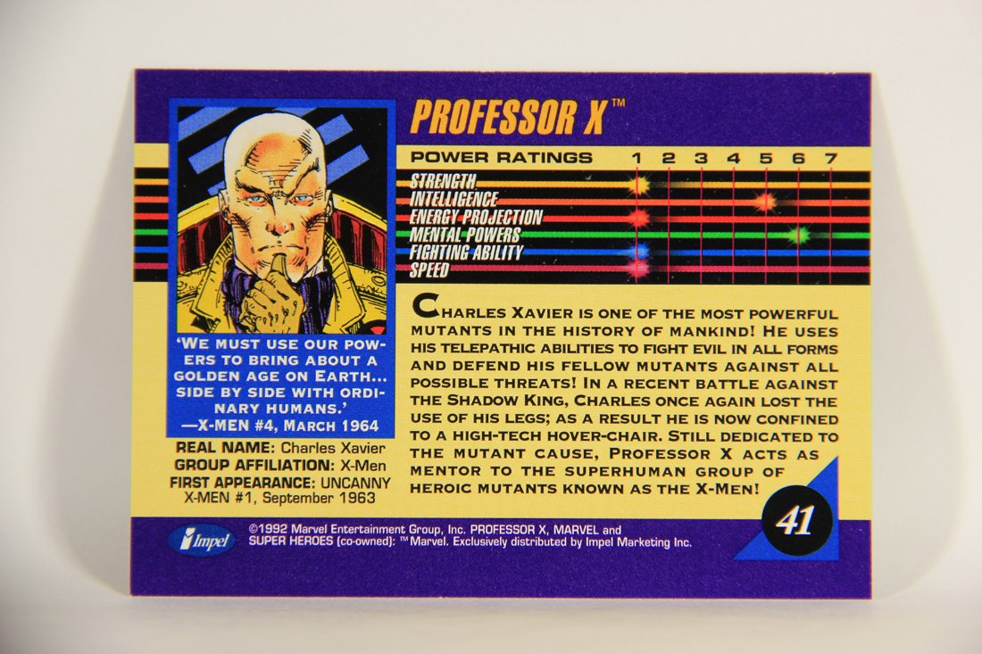 1992 Marvel Universe Series 3 Trading Card #41 Professor X ENG L011904