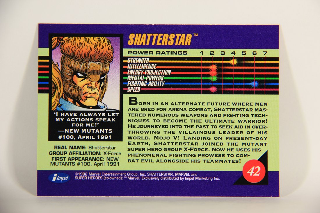 1992 Marvel Universe Series 3 Trading Card #42 Shatterstar ENG L011905