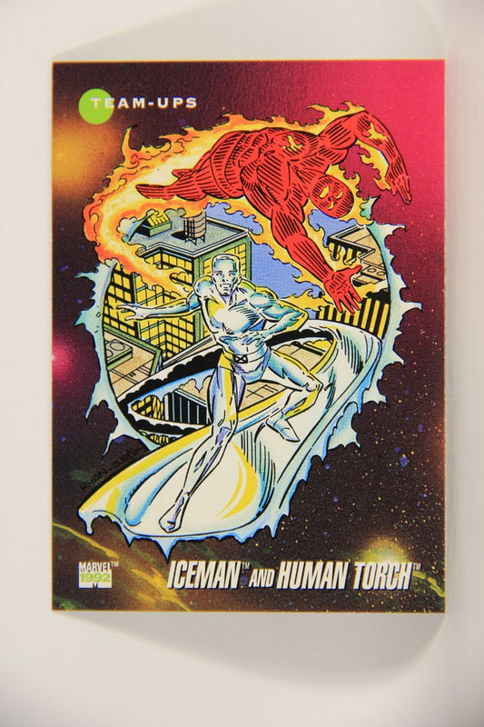 1992 Marvel Universe Series 3 Trading Card #82 Iceman And Human Torch ENG L011945