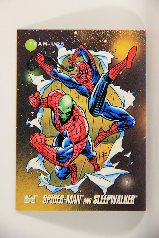 1992 Marvel Universe Series 3 Trading Card #95 Spider-Man And Sleepwalker ENG L011958