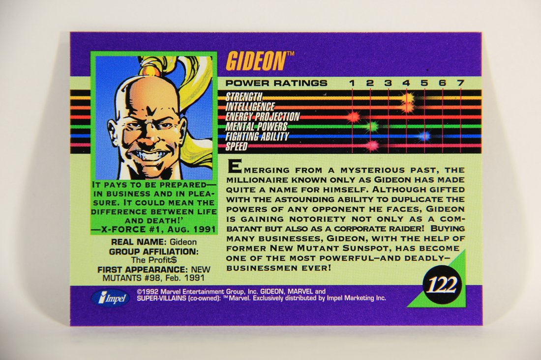1992 Marvel Universe Series 3 Trading Card #122 Gideon ENG L011985