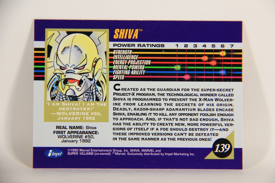 1992 Marvel Universe Series 3 Trading Card #139 Shiva ENG L012002