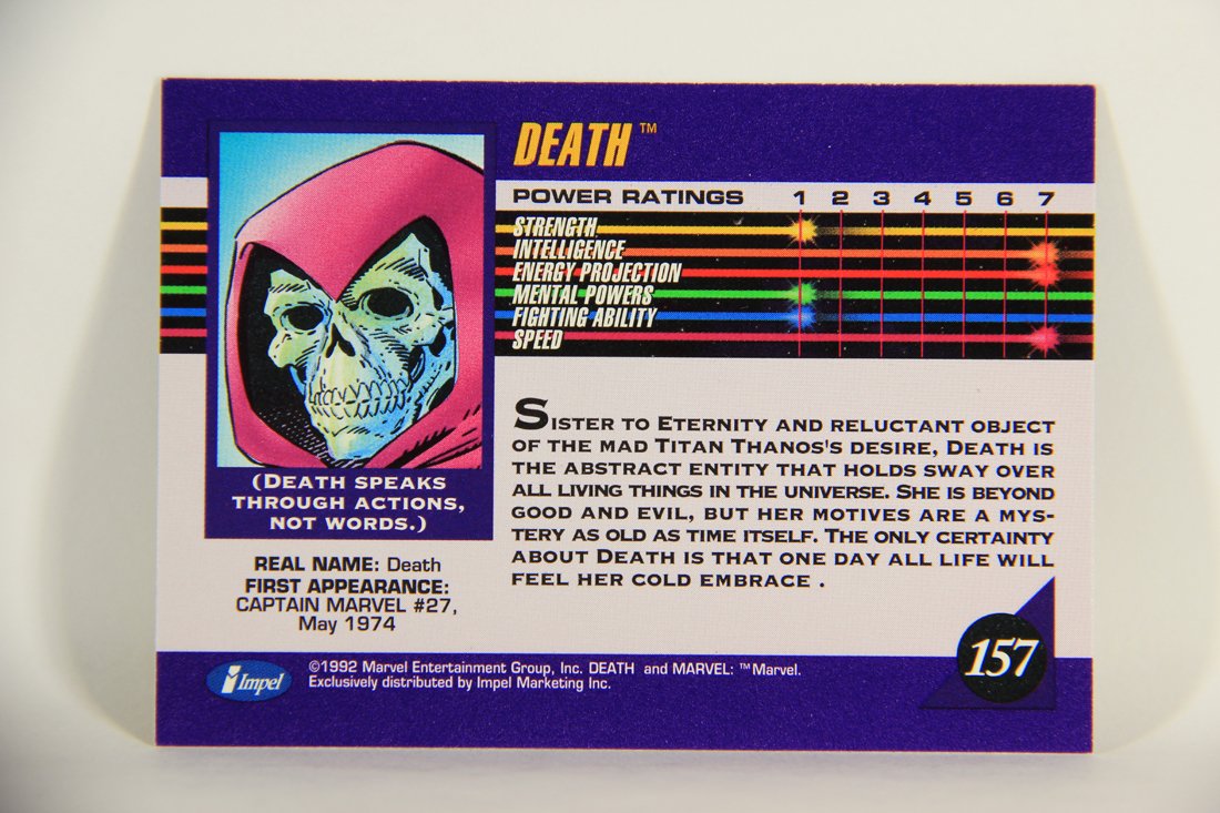 1992 Marvel Universe Series 3 Trading Card #157 Death ENG L012020