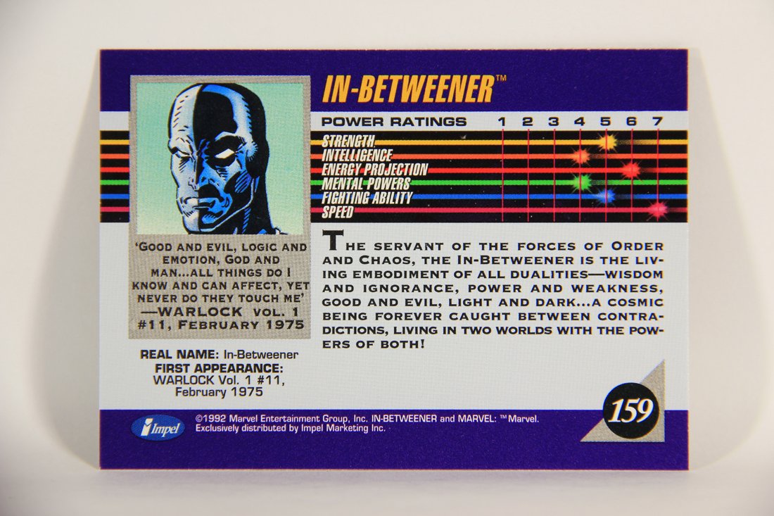 1992 Marvel Universe Series 3 Trading Card #159 In-Betweener ENG L012022