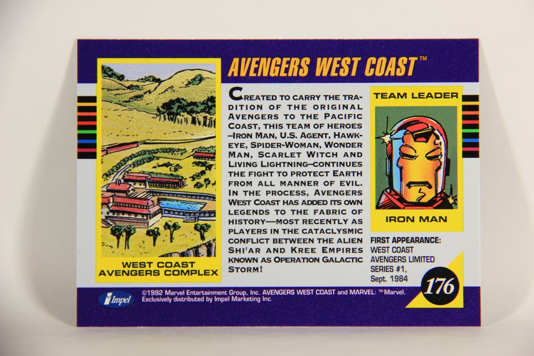1992 Marvel Universe Series 3 Trading Card #176 Avengers West Coast ENG L012039