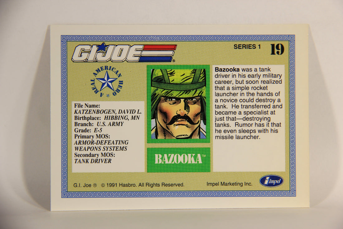 GI Joe 1991 Impel Trading Card #19 Bazooka ENG L012240