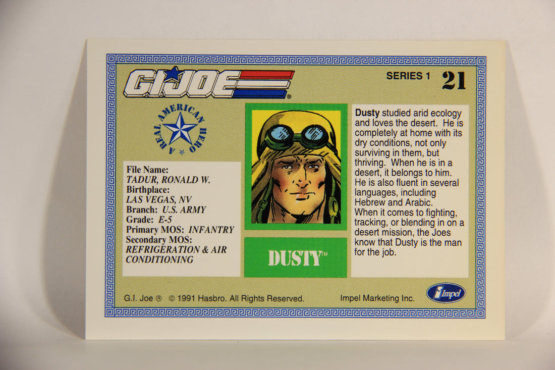 GI Joe 1991 Impel Trading Card #21 Dusty ENG L012242