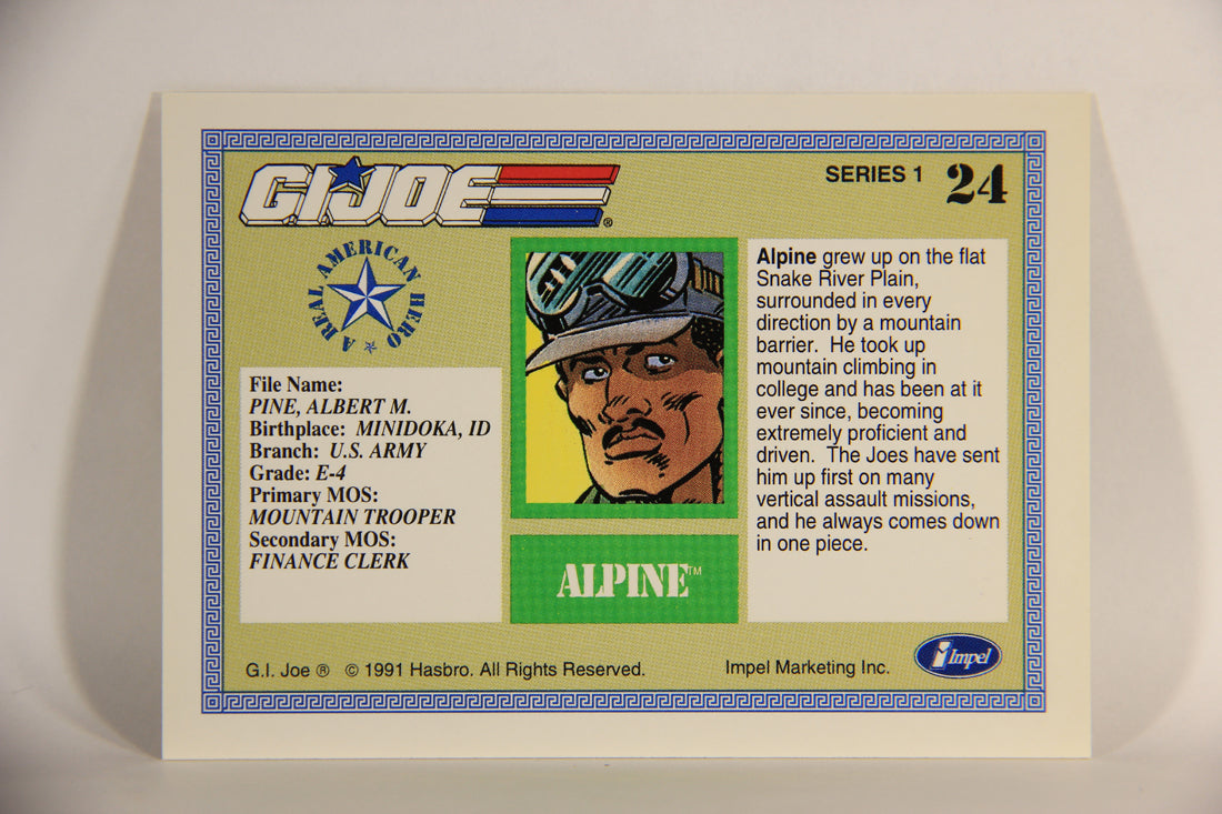 GI Joe 1991 Impel Trading Card #24 Alpine ENG L012245