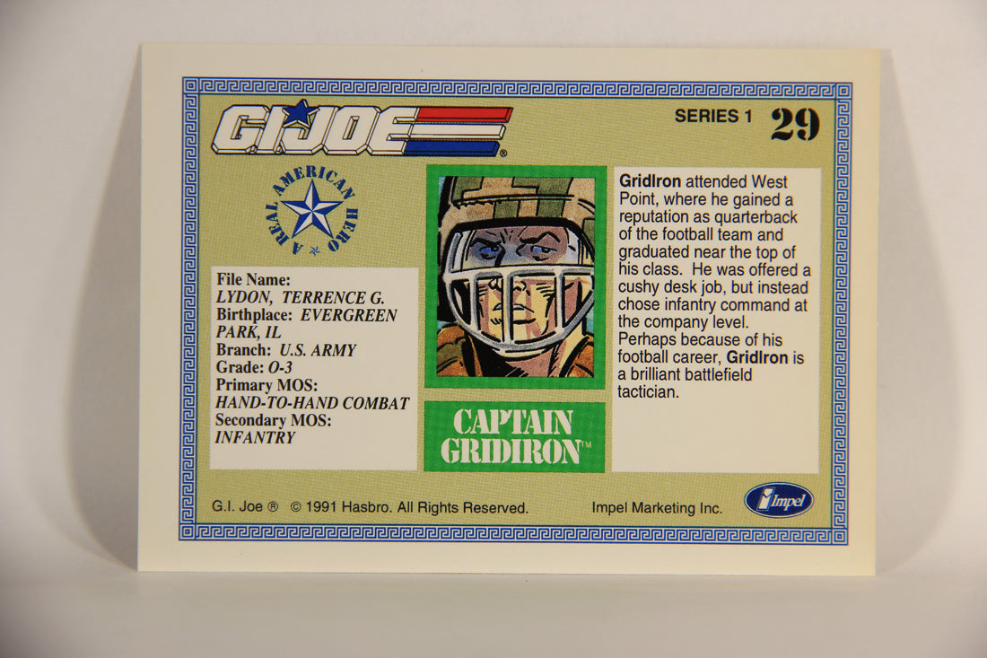 GI Joe 1991 Impel Trading Card #29 Captain Gridiron ENG L012250