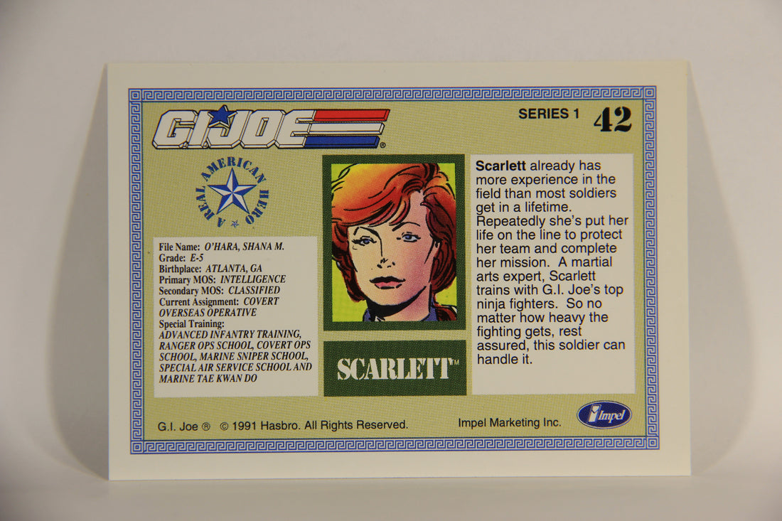 GI Joe 1991 Impel Trading Card #42 Scarlett ENG L012263