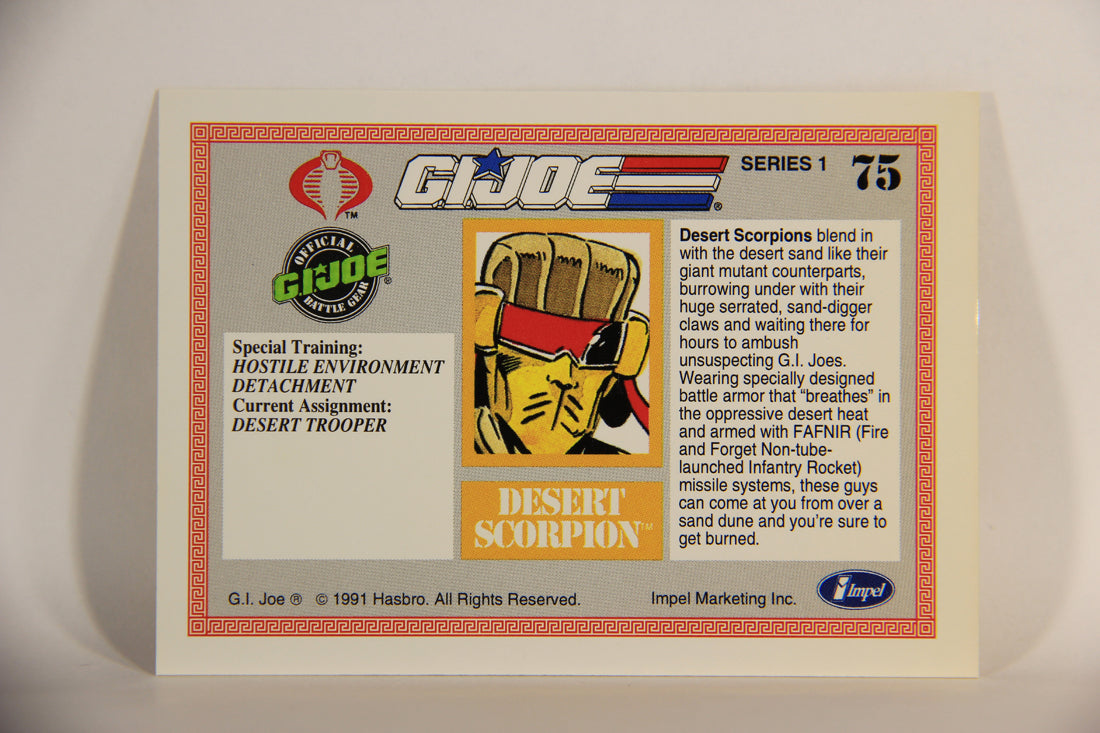 GI Joe 1991 Impel Trading Card #75 Desert Scorpion ENG L012296