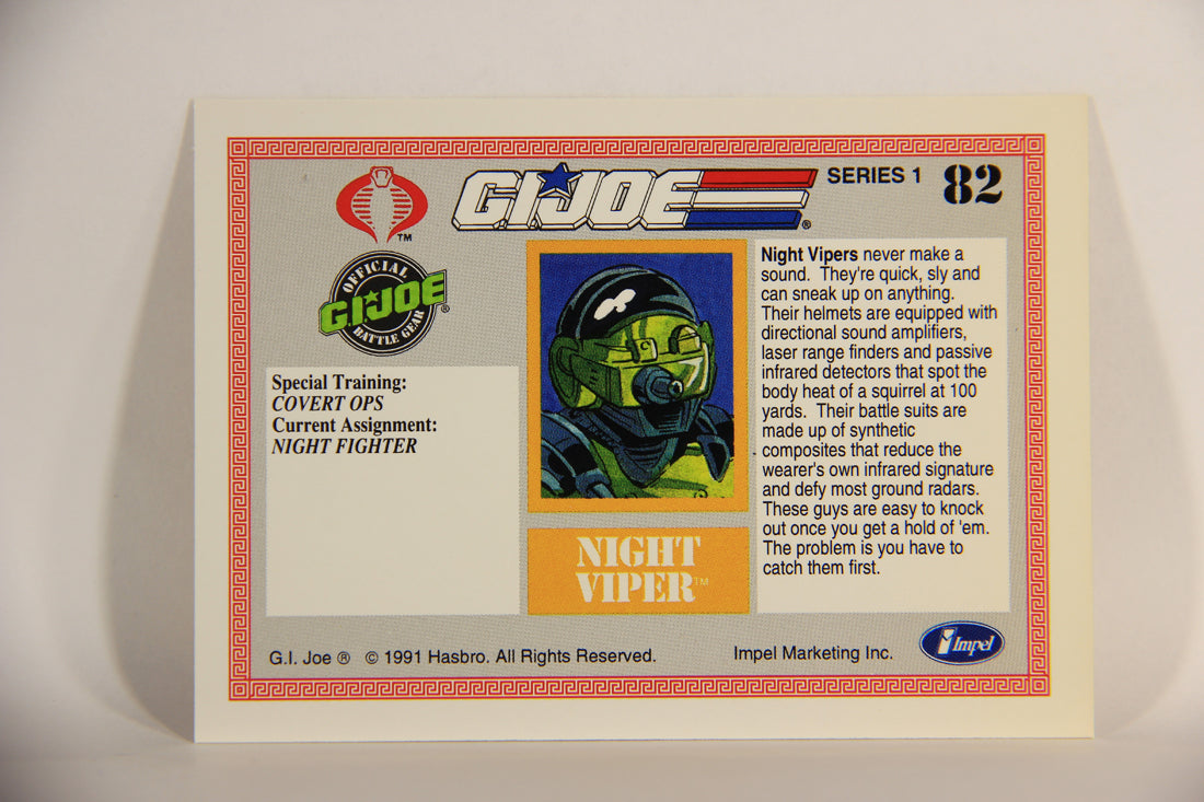 GI Joe 1991 Impel Trading Card #82 Night Viper ENG L012303