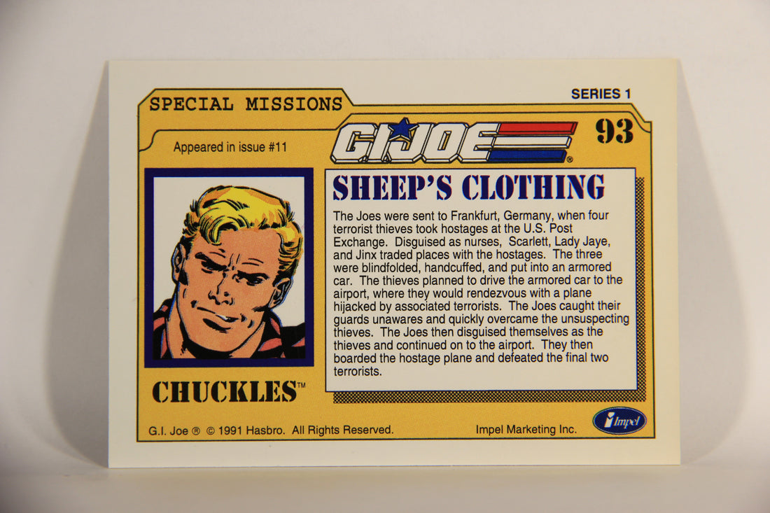 GI Joe 1991 Impel Trading Card #93 Sheep's Clothing ENG L012314
