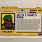 GI Joe 1991 Impel Trading Card #99 All In A Night's Work ENG L012320