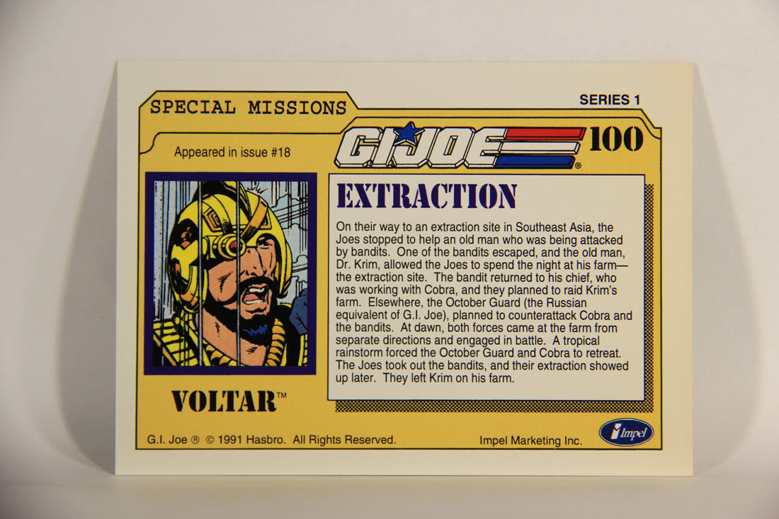 GI Joe 1991 Impel Trading Card #100 Extraction ENG L012321