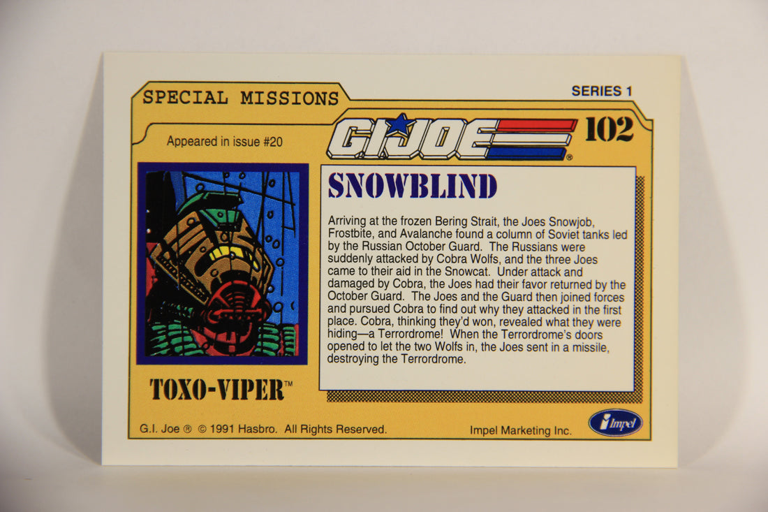GI Joe 1991 Impel Trading Card #102 Snowblind ENG L012323