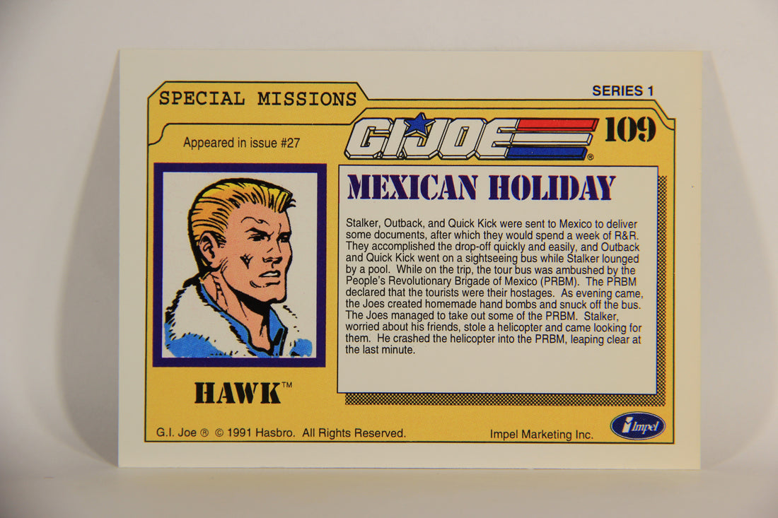 GI Joe 1991 Impel Trading Card #109 Mexican Holiday ENG L012330