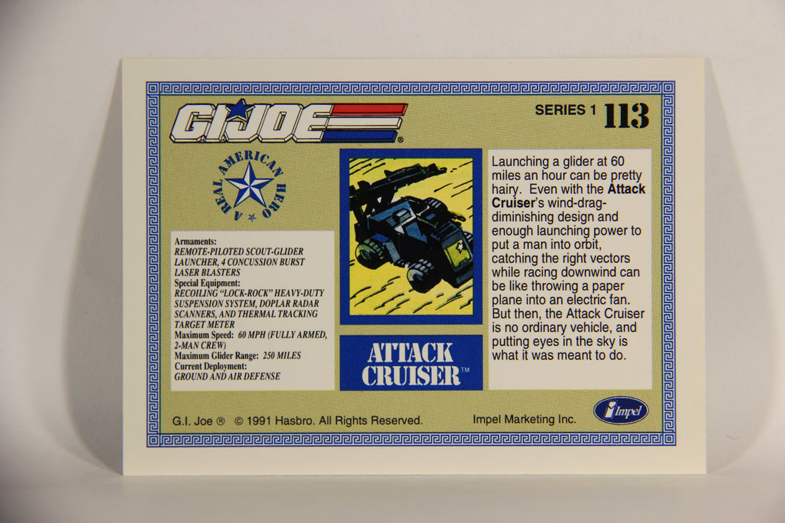 GI Joe 1991 Impel Trading Card #113 Attack Cruiser ENG L012334