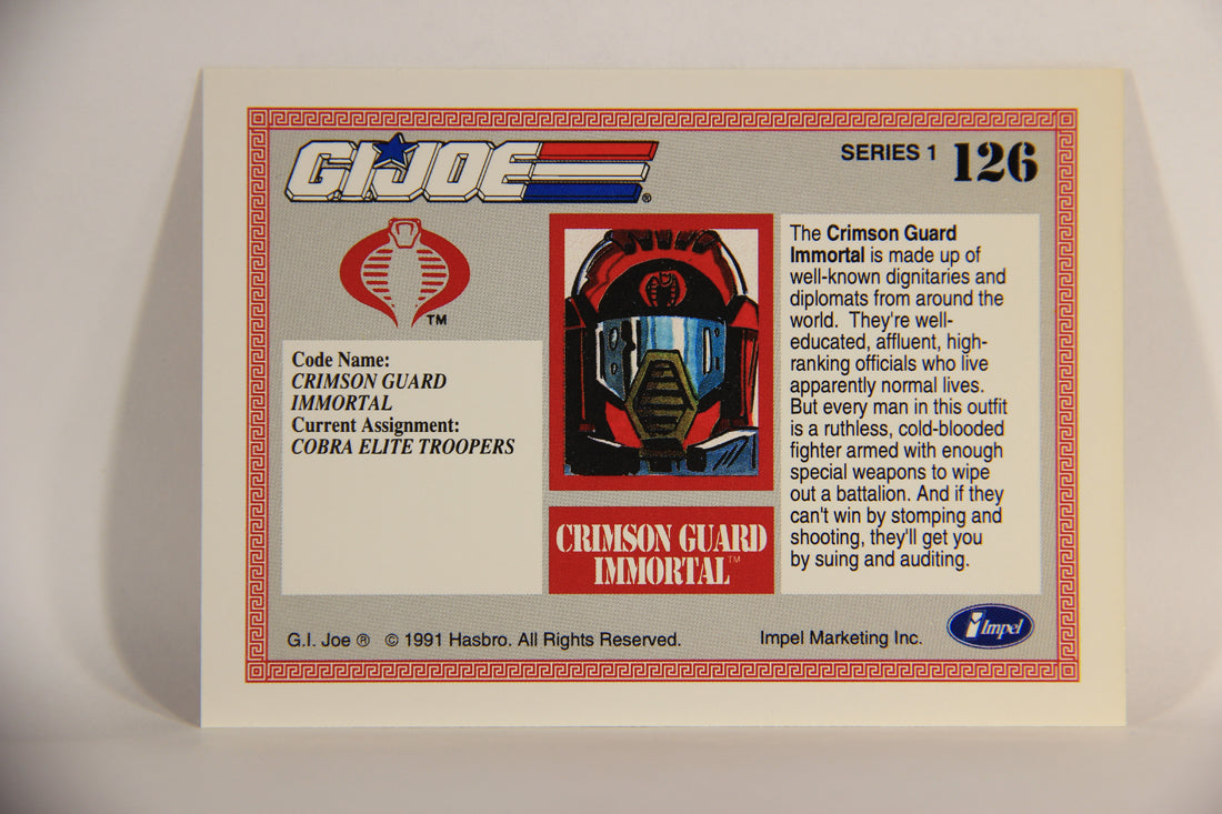 GI Joe 1991 Impel Trading Card #126 Crimson Guard Immortal ENG L012347