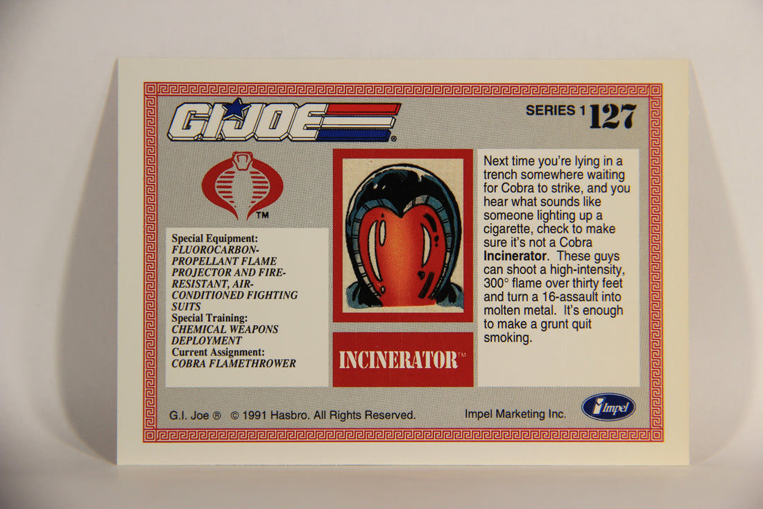 GI Joe 1991 Impel Trading Card #127 Incinerator ENG L012348