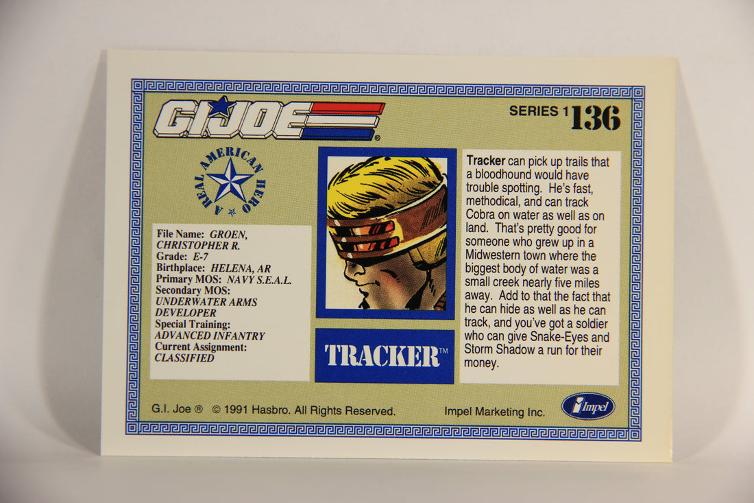 GI Joe 1991 Impel Trading Card #136 Tracker ENG L012357