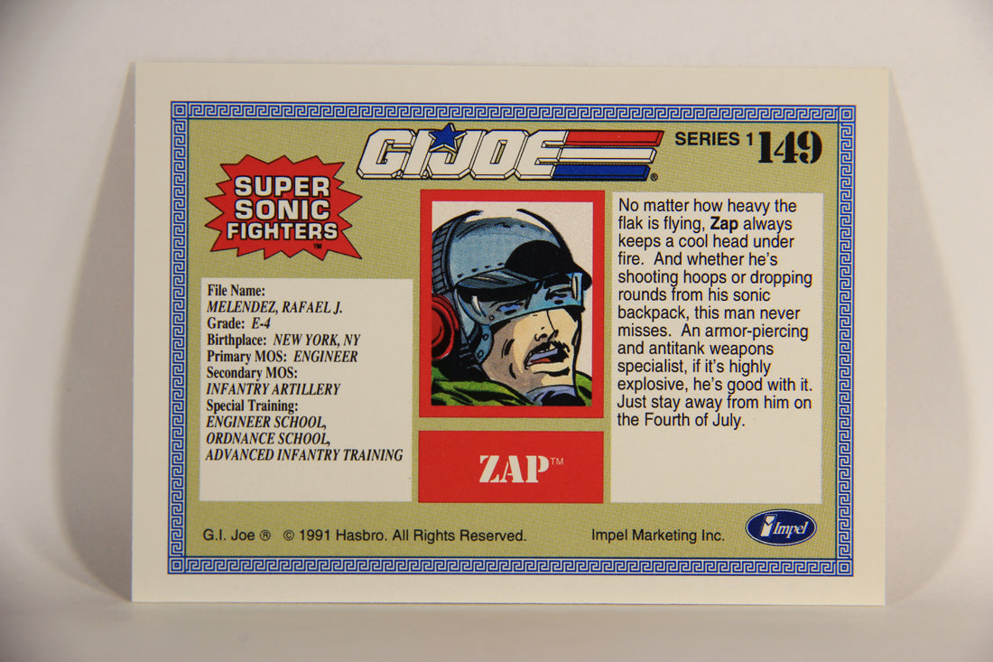 GI Joe 1991 Impel Trading Card #149 Zap ENG L012370