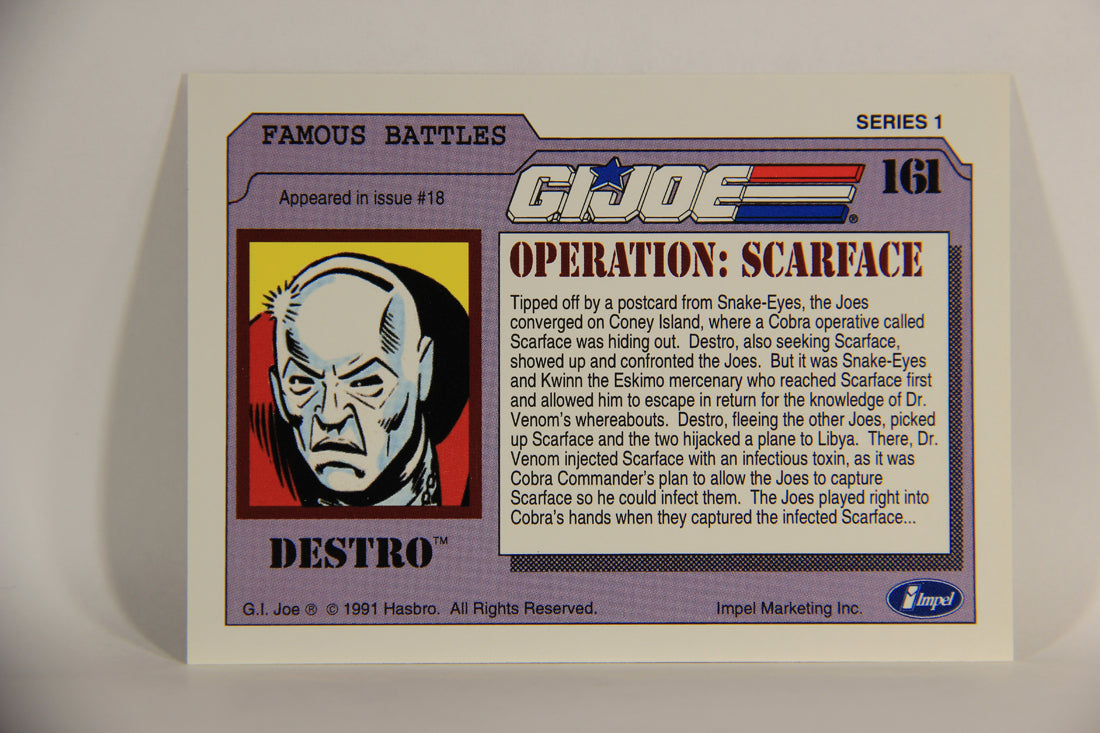 GI Joe 1991 Impel Trading Card #161 Operation Scarface ENG L012382