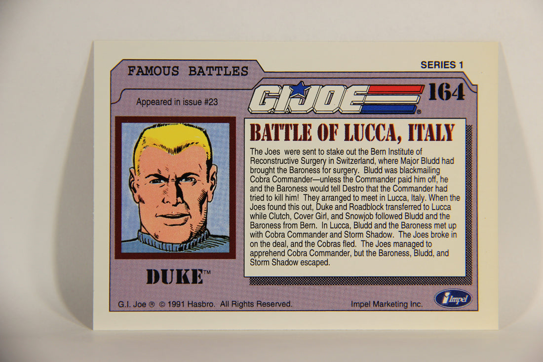 GI Joe 1991 Impel Trading Card #164 Battle Of Lucca Italy ENG L012385