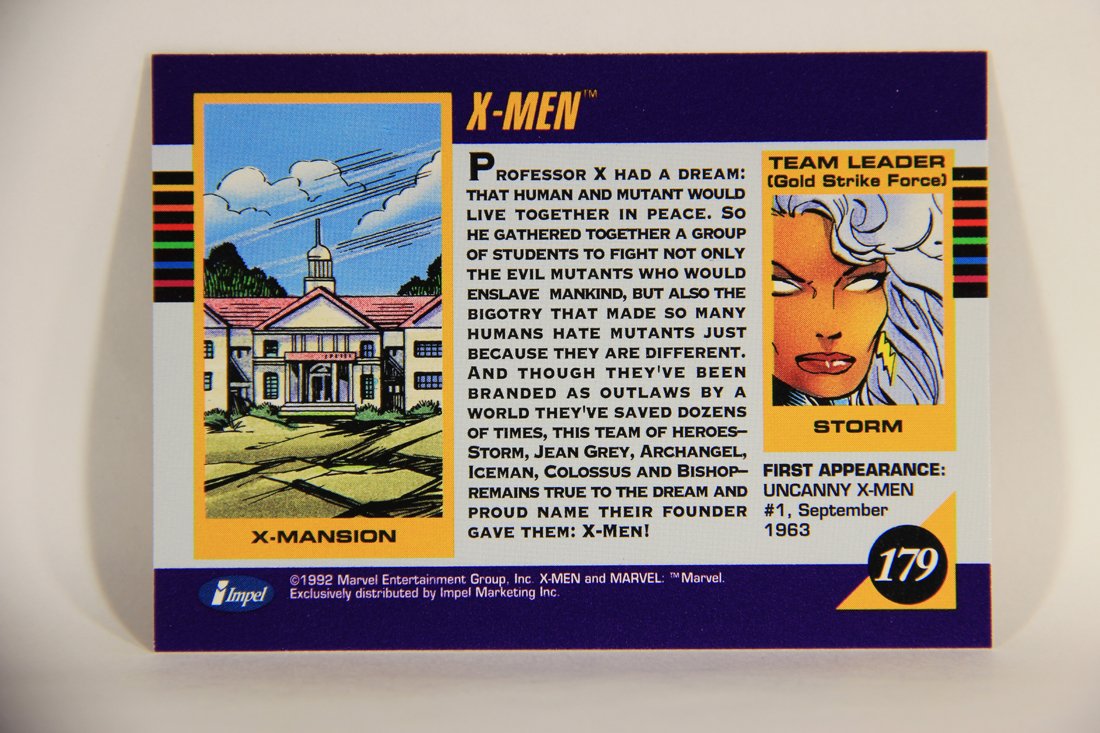 1992 Marvel Universe Series 3 Trading Card #179 X-Men ENG L012432