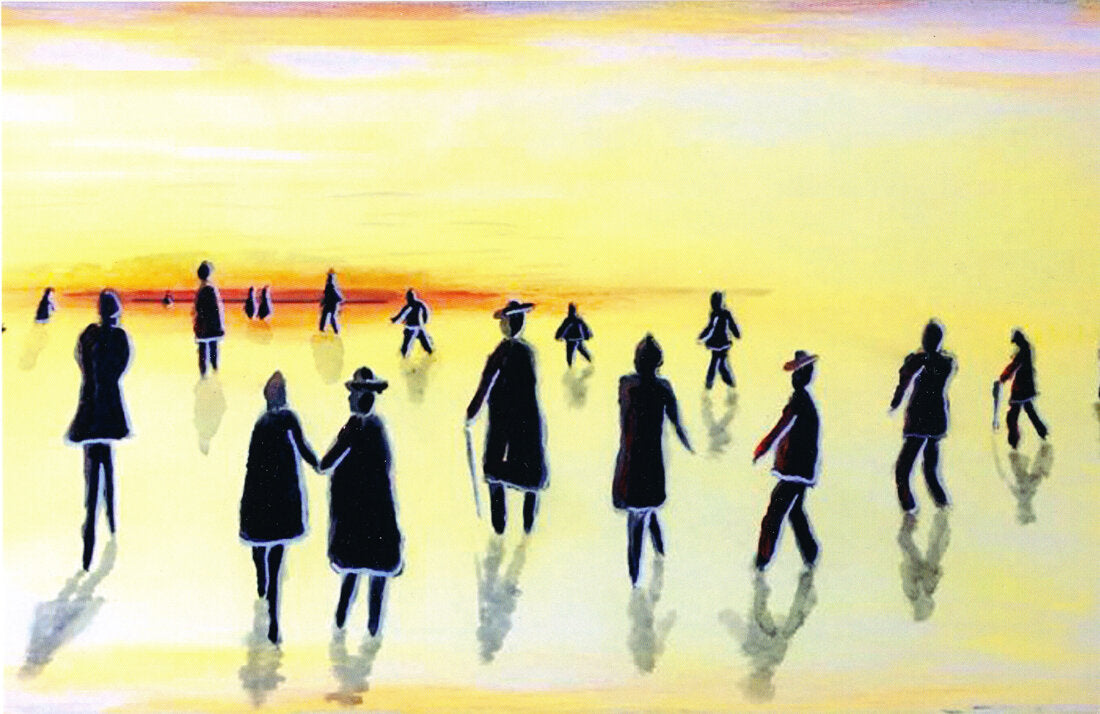 The Walkers By Artist JOB Art Print Blank Greeting Card Artwork L012499