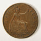 1927 Great Britain One Penny George V Circulated Large Penny Coin Ungraded L012550