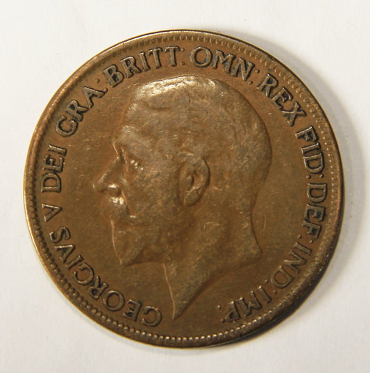 1927 Great Britain One Penny George V - Large Penny Coin L012550